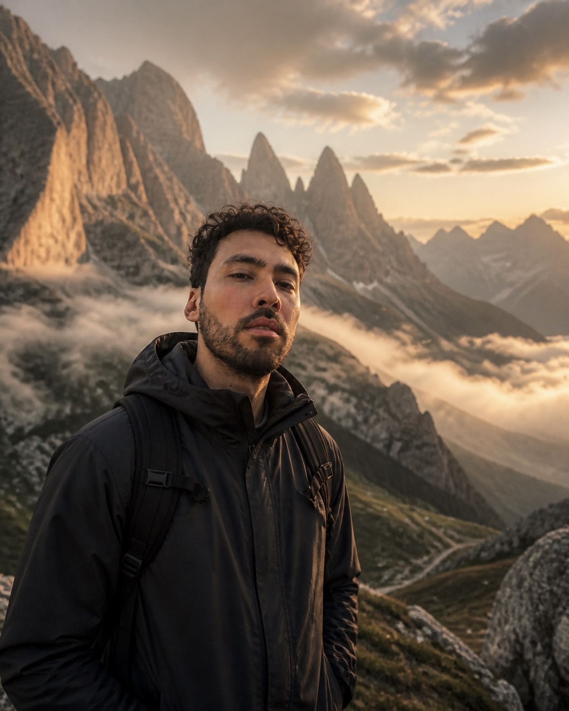 AI-generated portrait of Al in the Dolomites